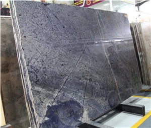 Blue Bahia Azul Ascas Granite Slab Indoor Living Room Use