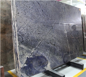 Blue Bahia Azul Ascas Granite Slab Indoor Living Room Use