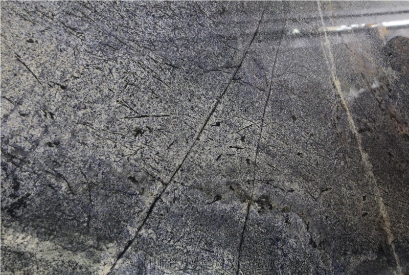 Blue Bahia Azul Ascas Granite Slab Indoor Living Room Use