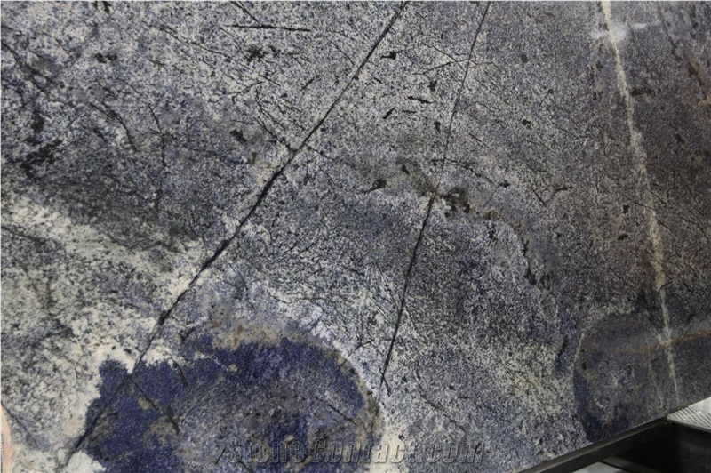 Blue Bahia Azul Ascas Granite Slab Indoor Living Room Use
