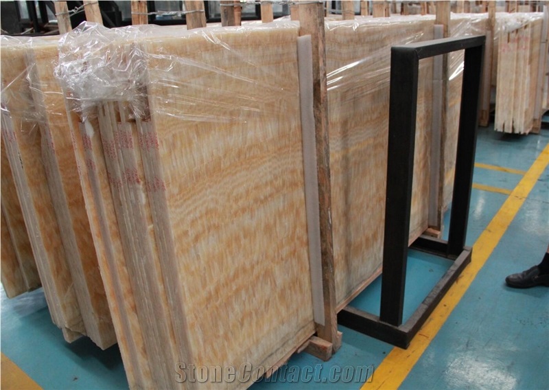 China Honey Onyx Yellow Golden Onyx A Grade Polisehd Slab