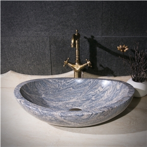 China Juparana Oval Basin,Natural Stone Basin, Kitchen Sinks, Bathroom Sinks, Wash Bowls,China Hand Made Bathroom Washing Basin,Counter Top and Vanity Top Sink, Own Factory with Ce