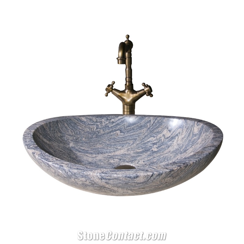 China Juparana Oval Basin,Natural Stone Basin, Kitchen Sinks, Bathroom Sinks, Wash Bowls,China Hand Made Bathroom Washing Basin,Counter Top and Vanity Top Sink, Own Factory with Ce