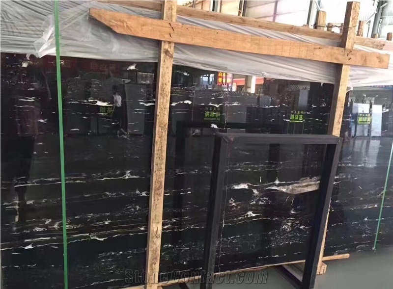 China Nero Portoro Marble,Silver White Dragon Marble,Silver Portoro Marble,Silver White Marble,In China Stone
