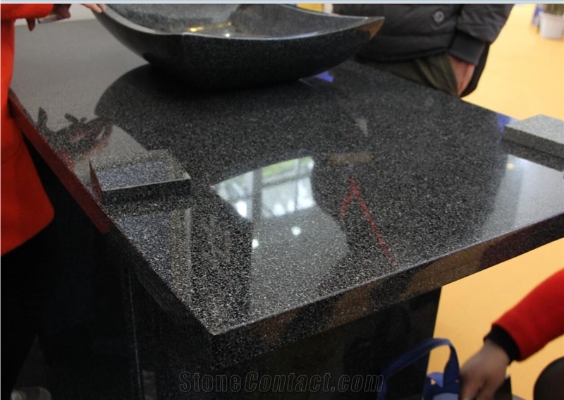 China Pearl Black Granite Black Rain For Floor Tile Use