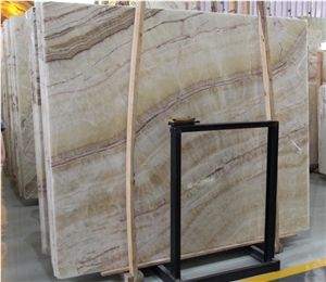 Demirci Honey Onyx Manisa Turkey White Brown Big Slab Tile