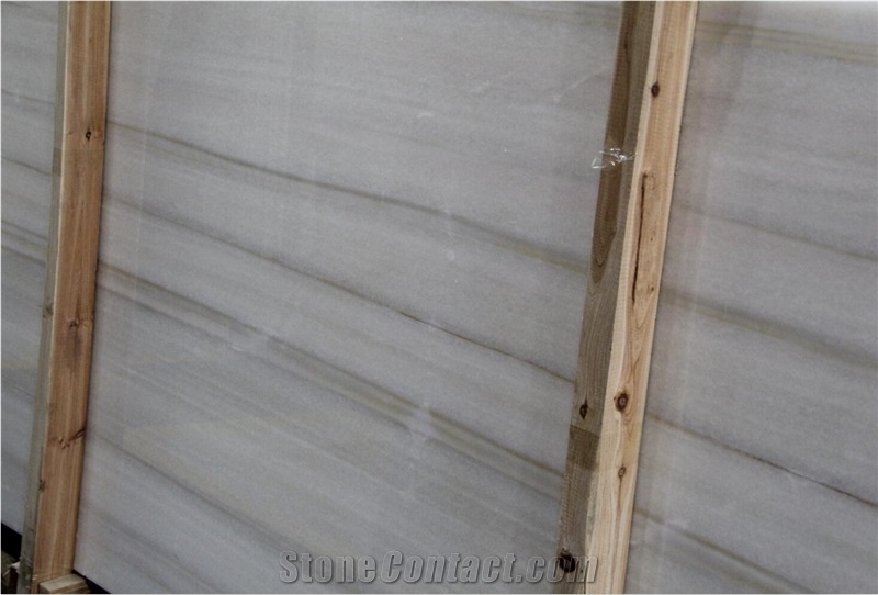 Eqvator White Marmara Ekvator Grigio Striata Polished Slab