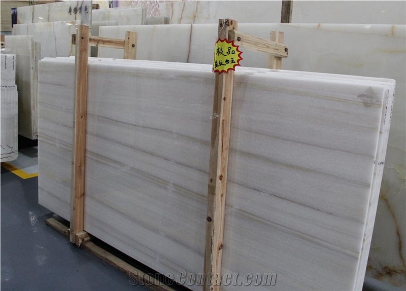 Eqvator White Marmara Ekvator Grigio Striata Polished Slab