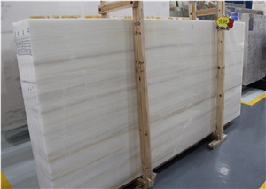 Eqvator White Marmara Ekvator Grigio Striata Polished Slab