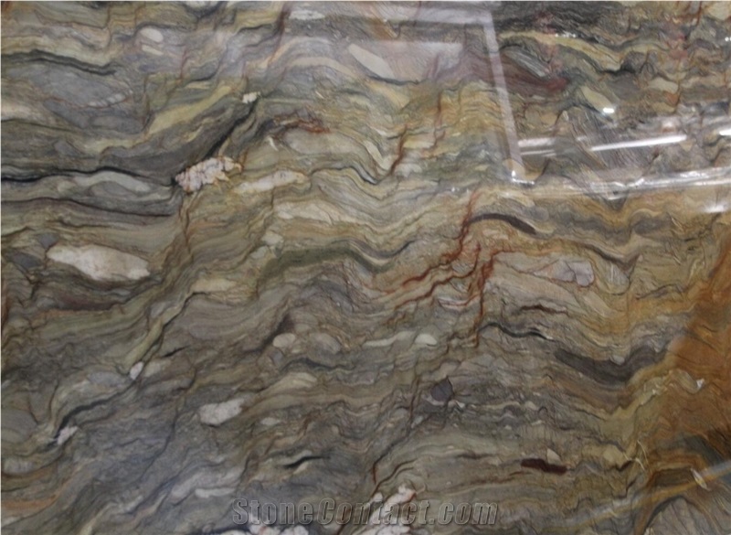 Fusion Multicolor Wow Silk Road Big Polished Slab Tile