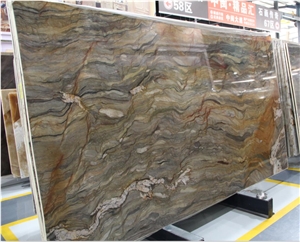 Fusion Multicolor Wow Silk Road Big Polished Slab Tile