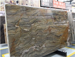 Fusion Multicolor Wow Silk Road Big Polished Slab Tile