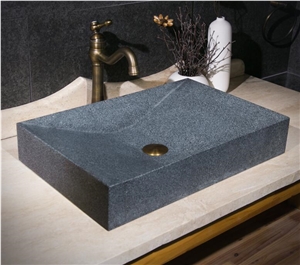 G654 Middle Grey Granite Square Basin,Natural Stone Basin, Bathroom Sinks, Wash Bowls,China Hand Made Bathroom Washing Basin