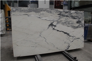 Italy Carrara Statuario Marble White Polished Slabs