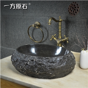 Natural Granite Sinks,Polished Granite Basins,Round Vessel Bowls Sinks,Bathroom Basin,Solid Surface Basain
