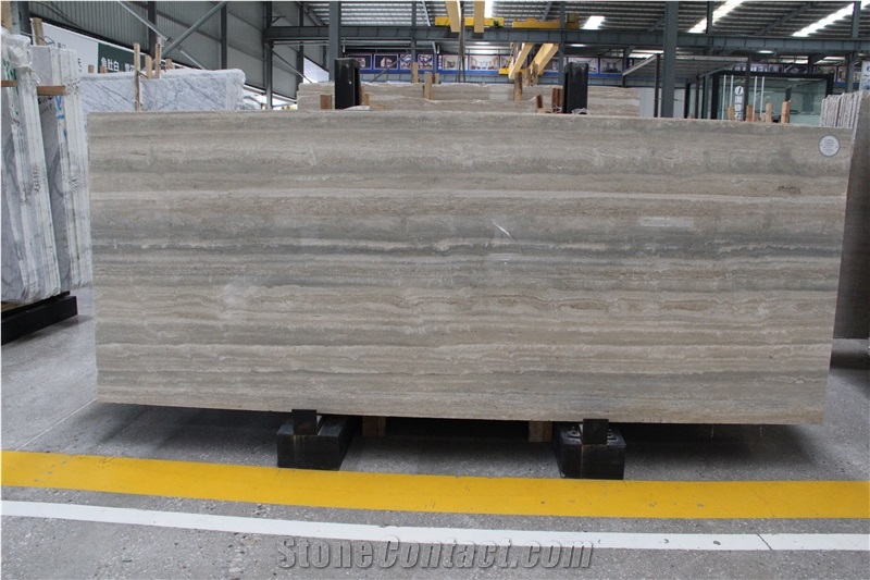 Ocean Blue Travertine  Travertino Romano Ocean Silver Slab