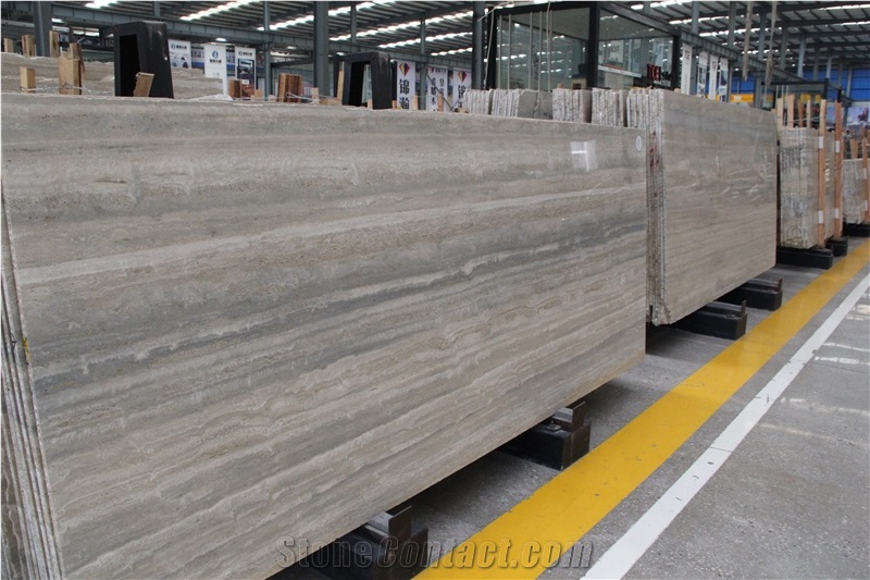 Ocean Blue Travertine  Travertino Romano Ocean Silver Slab