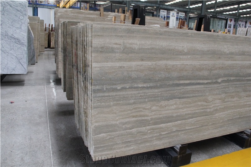 Ocean Blue Travertine  Travertino Romano Ocean Silver Slab