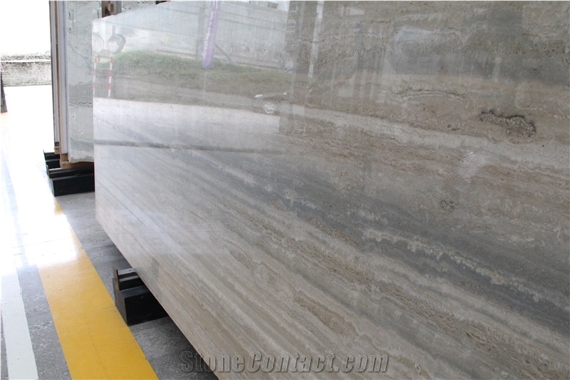 Ocean Blue Travertine  Travertino Romano Ocean Silver Slab