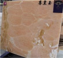 Afghan Pink Onyx Polished Slabs For Living Room Hotel Floor