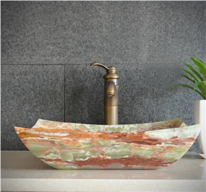 Onyx Square Sinks,Polished Bathroom Sinks,Green Onyx Wash Basins,China Manmade Stone Sinks,Brown Vessel Sinks