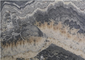 Painting Cloudy Storm Onyx Mexican Grey Bookmatched Slab