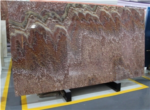 Rojo Vulcano Onix Red Onyx Wall Slab Permeable Stone