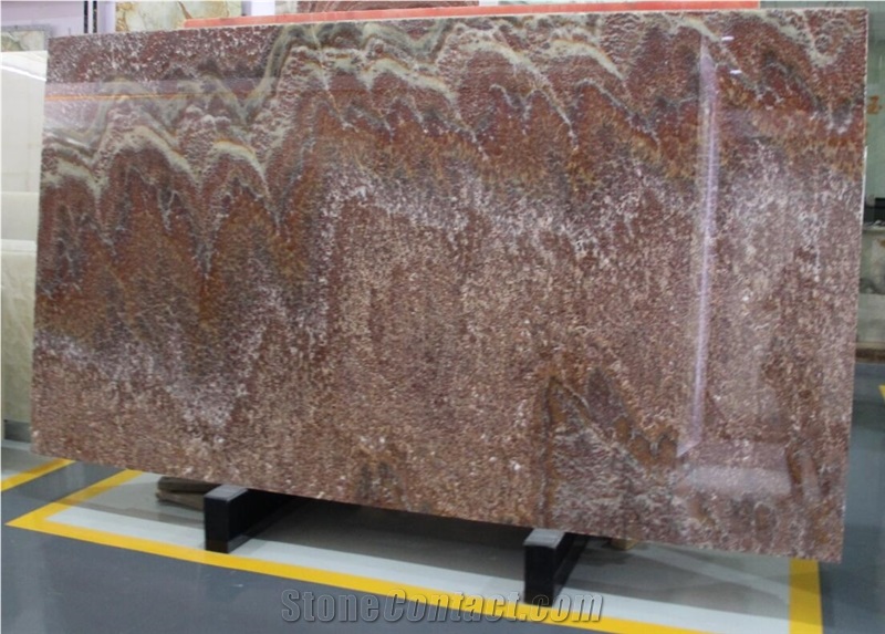 Rojo Vulcano Onix Red Onyx Wall Slab Permeable Stone