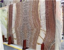 Rojo Vulcano Onix Red Onice Rosso Onyx Bookmatched Slab Tile