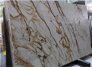 Roman Impression Quartzite Yellow Beige Imperiale Slab