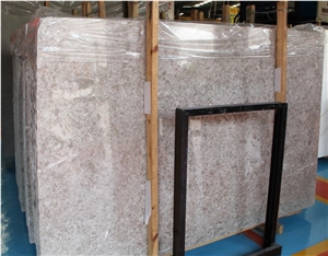 Turkey White Rose Beige Marble Polished Slab Project Use