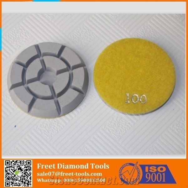 80mm-200mm Resin Bond Diamond Wet Buffing Polishing Pad for Floor Stone