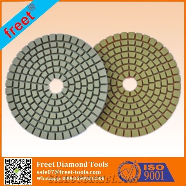 Diamond Polishing Pads 4" Wet/Dry Set for Granite Marble Tile Concrete Polishing