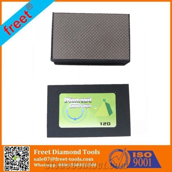 Freet Diamond Sponge Hand Polishing Pad for Glass Granite Marble Engineeredstone Countertop