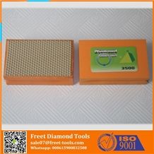 Freet Diamond Sponge Hand Polishing Pad for Glass Granite Marble Engineeredstone Countertop