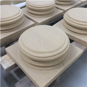 Beige Sandstone Caps Stone Quoin