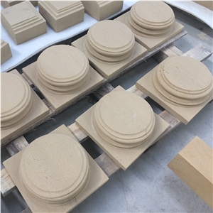 Beige Sandstone Caps Stone Quoin