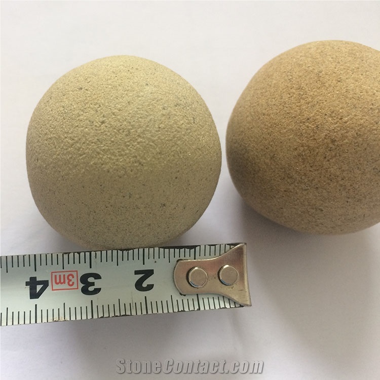 Beige Sandstone Round Ball Diameter 4 cm