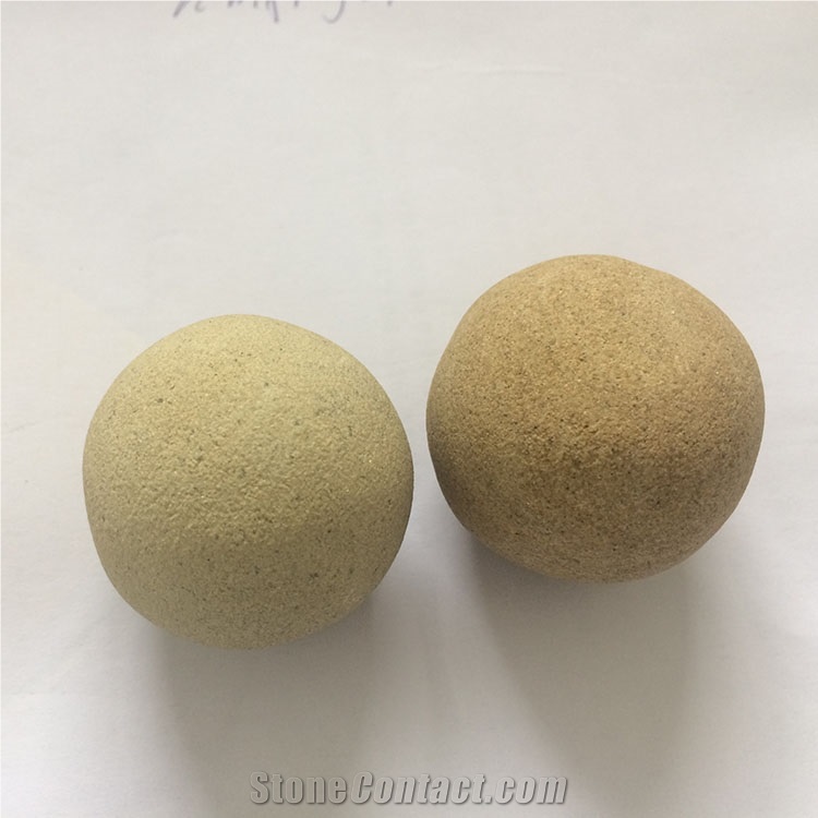 Beige Sandstone Round Ball Diameter 4 cm