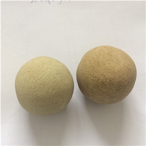 Beige Sandstone Round Ball Diameter 4 cm