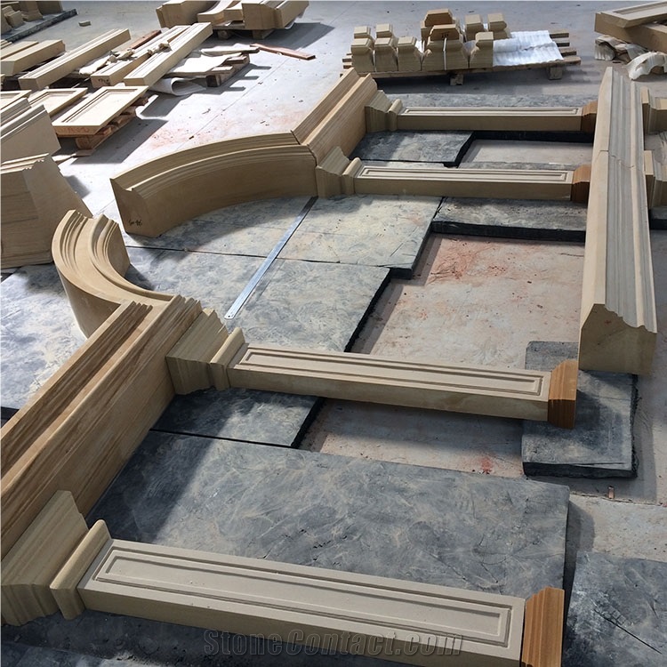 Beige Window Sill Sandstone Door Frame Sandstone Door Surround Beige Sandstone Door Arch