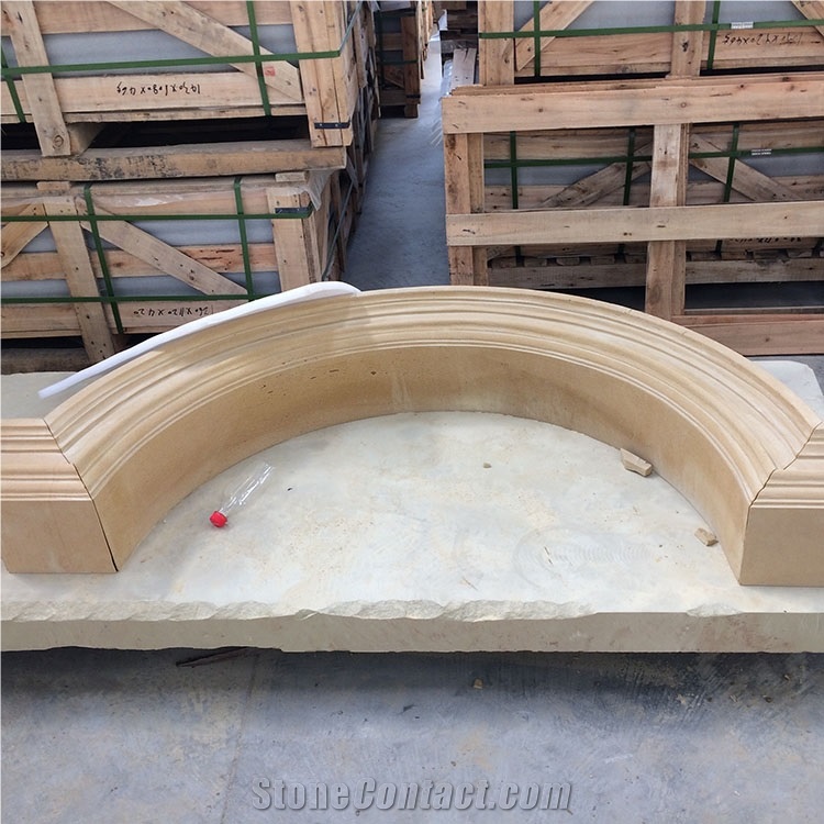 Beige Window Sill Sandstone Door Frame Sandstone Door Surround Beige Sandstone Door Arch