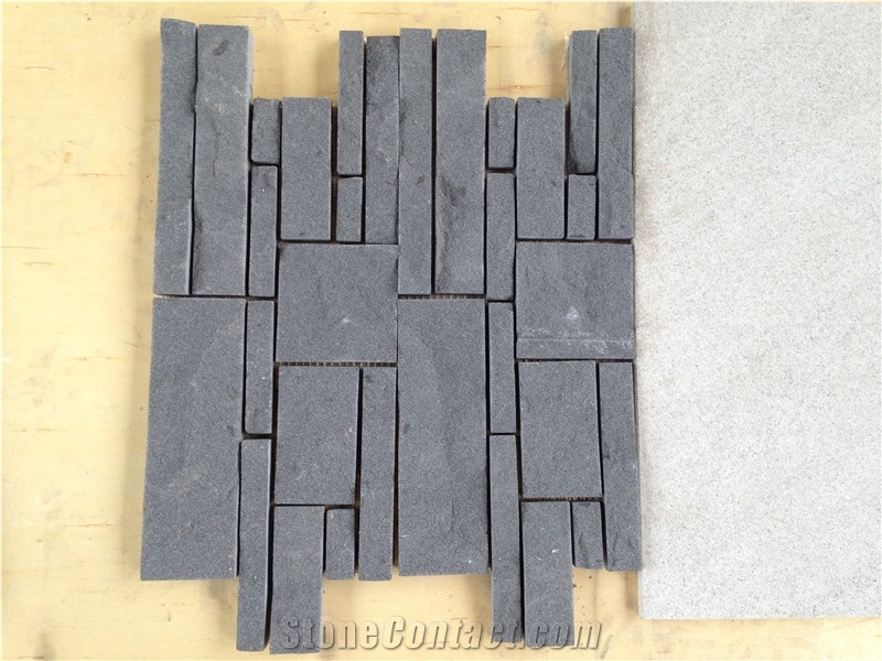 Black Sandstone Chinese Cheap Wall Cladding Cultured Stone Thin Stone Veneer Stacked Stone,Ledge Stone
