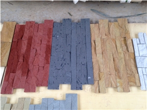 Black Sandstone Chinese Cheap Wall Cladding Cultured Stone Thin Stone Veneer Stacked Stone,Ledge Stone