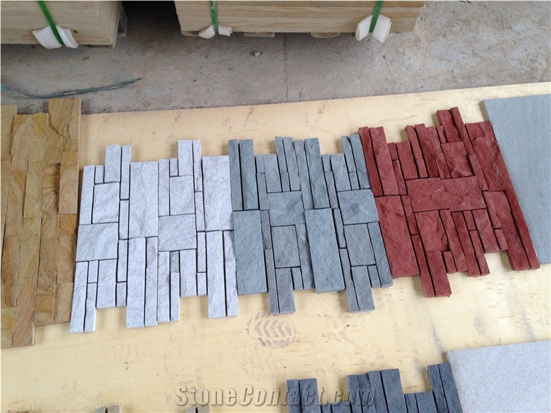 Black Sandstone Chinese Cheap Wall Cladding Cultured Stone Thin Stone Veneer Stacked Stone,Ledge Stone