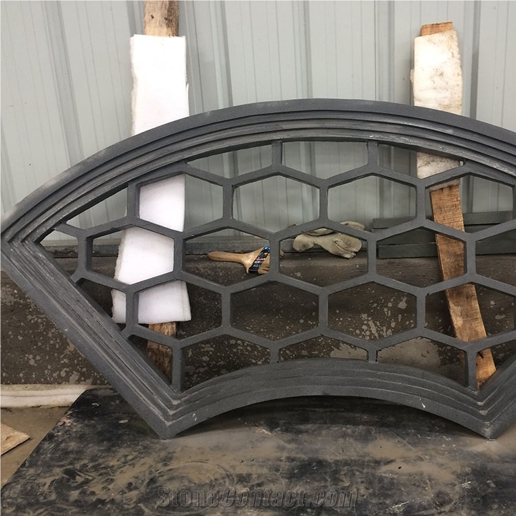 Black Sandstone Relief for Walls Sandstone Window Decor