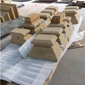 China Beige Sandstone Window Sills Surround Frame Door Surround Frame Arch Hand Made Sculputure