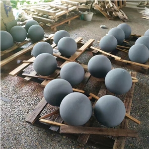 Grey Sandstone Sculptured Round Ball