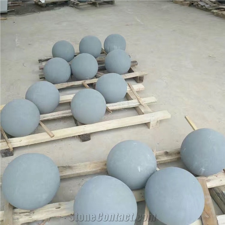 Grey Sandstone Sculptured Round Ball