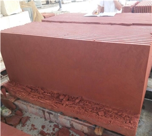 Red Sandstone Irregular Flagstones Tiles Stone